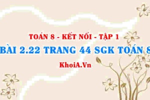 Bài 2.22 trang 44 SGK Toán 8 tập 1 Kết nối tri thức